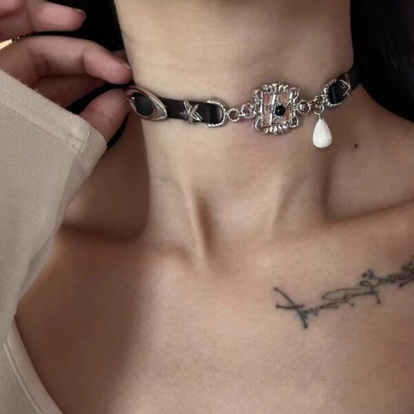 choker cuero